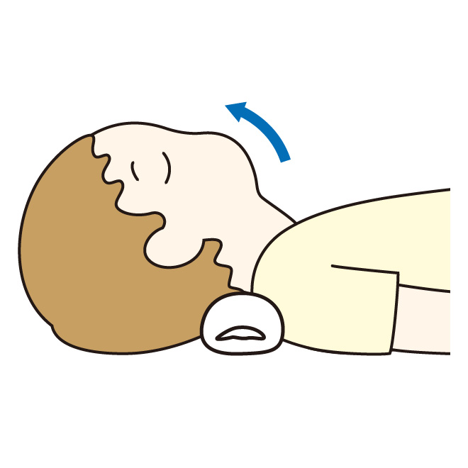あごを上げすぎている様子