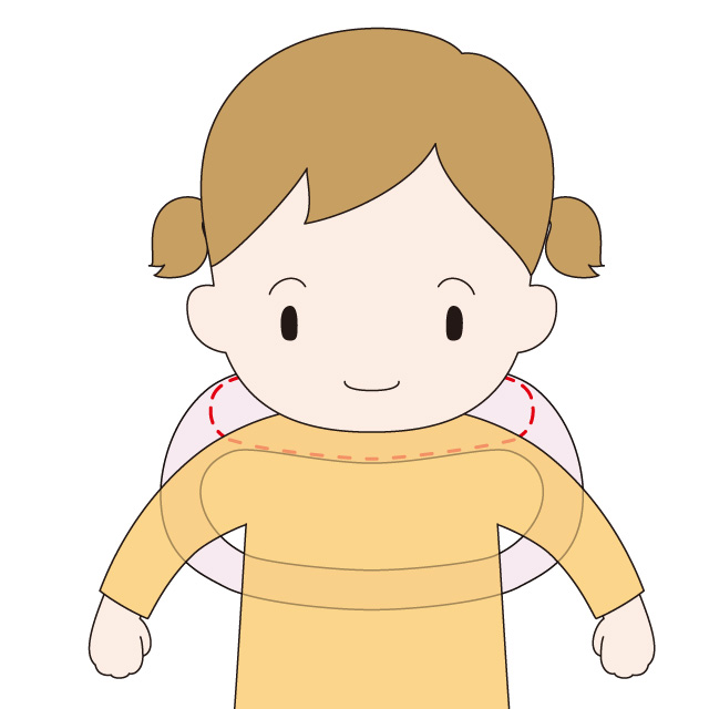 マイピーロ④⑤の使い方　首にあたるように寝かせる